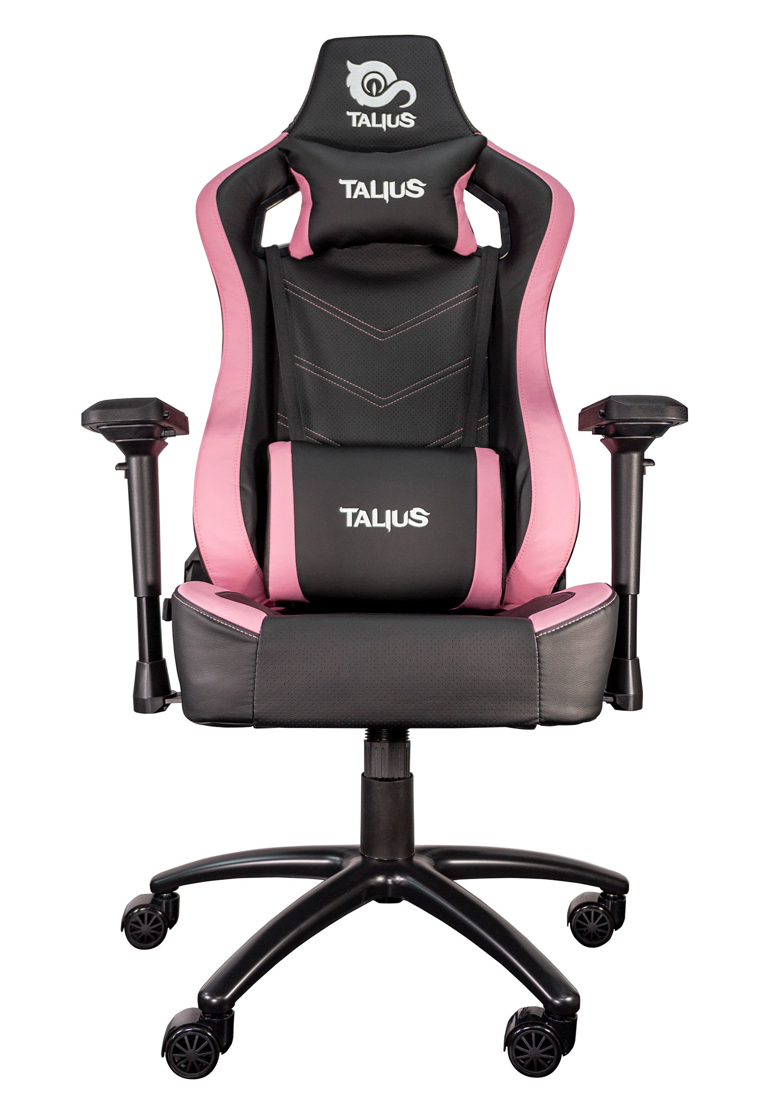 Talius silla Vulture gaming negra/rosa butterfly, base nylon, ruedas nylon, 4D
