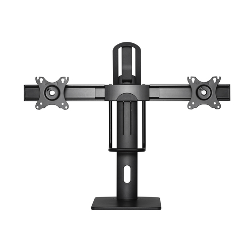 AISENS - SOPORTE DE MESA PRO CONTRAPESO GIRATORIO E INCLINABLE PARA 2 MONITORES 6KG DE 17-27, NEGRO