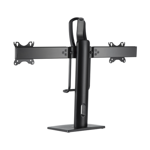 AISENS - SOPORTE DE MESA PRO CONTRAPESO GIRATORIO E INCLINABLE PARA 2 MONITORES 6KG DE 17-27, NEGRO