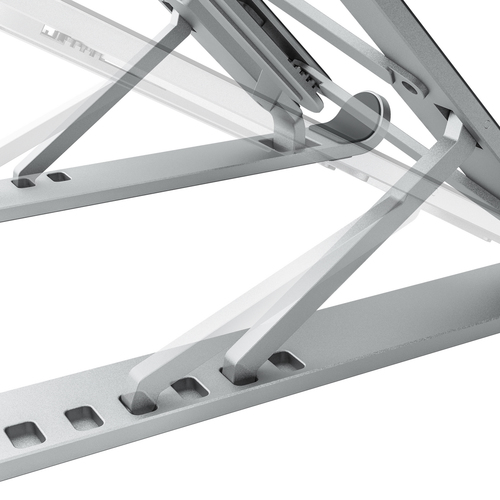 AISENS Soporte de sobremesa ajustable para Portatil / Tablet, PLATA