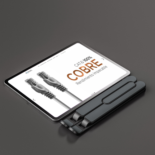 AISENS Soporte de sobremesa ajustable para Portatil o Tablet, GRIS Oscuro