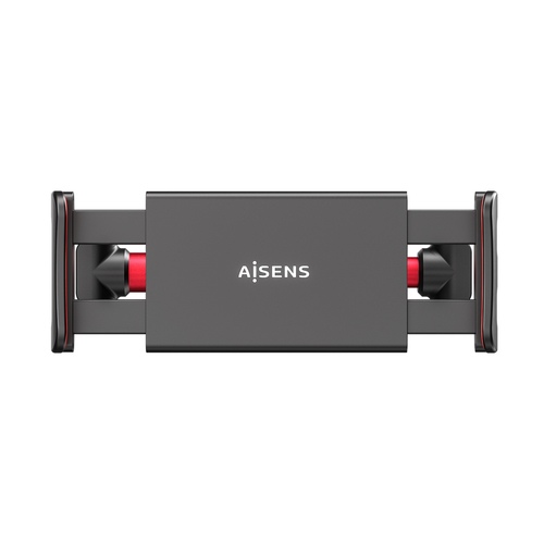 AISENS - SOPORTE COCHE AJUSTABLE (1 PIVOTE) PARA REPOSACABEZAS PARA TELEFONO / TABLET, ROJO