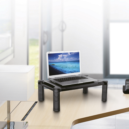 AISENS - SOPORTE ELEVADOR XL PARA MONITOR/PORTATIL, NEGRO