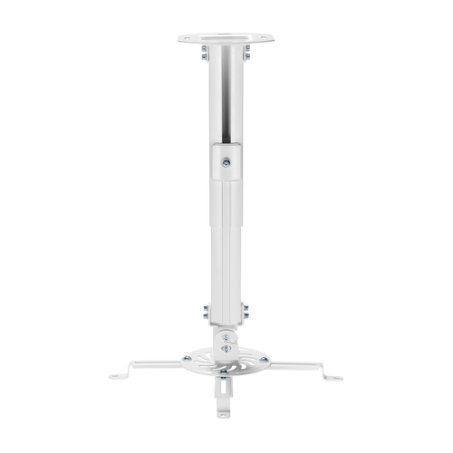 AISENS - SOPORTE UNIVERSAL GIRATORIO, INCLINABLE Y EXTENSIBLE DE TECHO PARA PROYECTOR 13.5KG, BLANCO