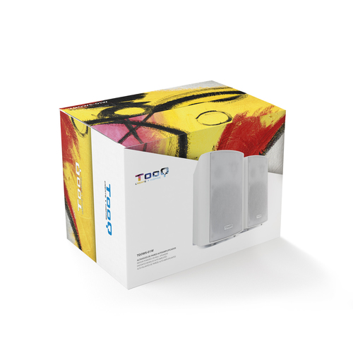 TOOQ ALTAVOCES AUTOAMPLIFICADOS DE PARED BLANCOS
