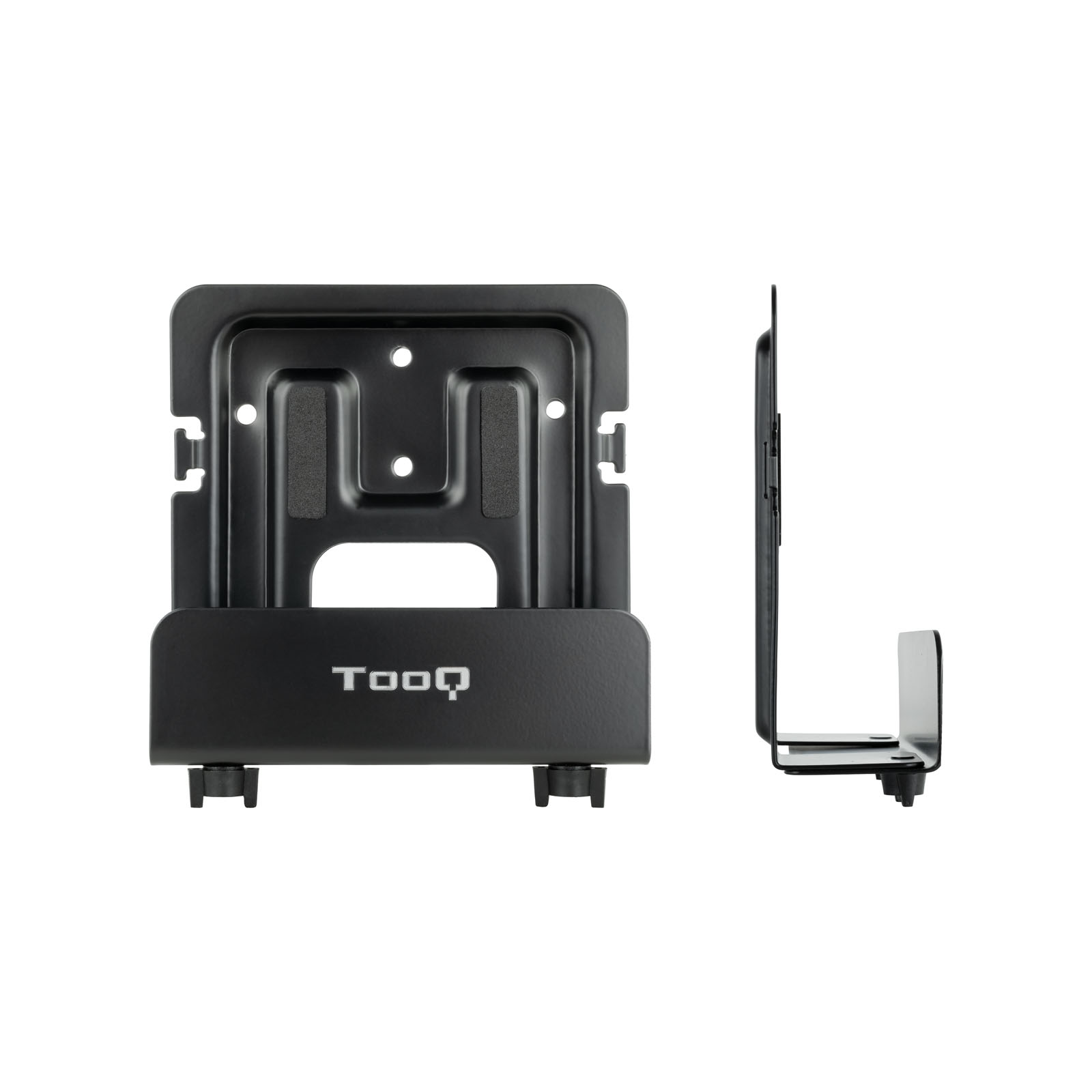 TOOQ SOPORTE UNIVERSAL DE PARED PARA REPRODCUTOR MULTIMEDIA, ROUTER, MINI PC, NEGRO