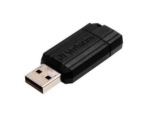 VERBATIM PENDRIVE STORE'N'GO PINSTRIPE 128GB HI-SPEED RETRACTIL USB 2.0 NEGRO