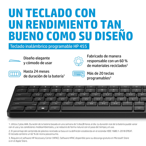 HP Teclado 455 programable inalambrico