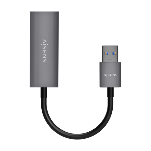AISENS - CONVERSOR USB 3.0 A ETHERNET GIGABIT 10/100/1000 MBPS, GRIS, 15CM