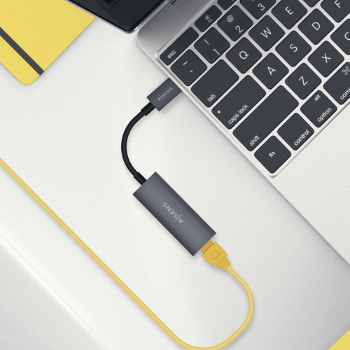 AISENS - CONVERSOR USB3.1 GEN1 USB-C A ETHERNET GIGABIT 10/100/1000 MBPS, GRIS, 15CM