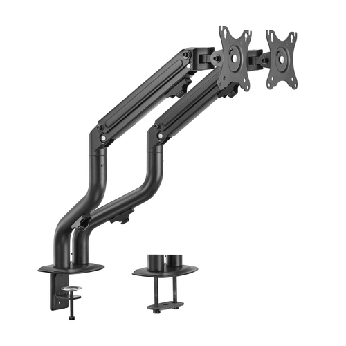 AISENS - SOPORTE DE MESA ECO CONTRAPESO GIRATORIO E INCLINABLE PARA 8KG (3 PIV, 2 BR) DE 17-32, NEGRO
