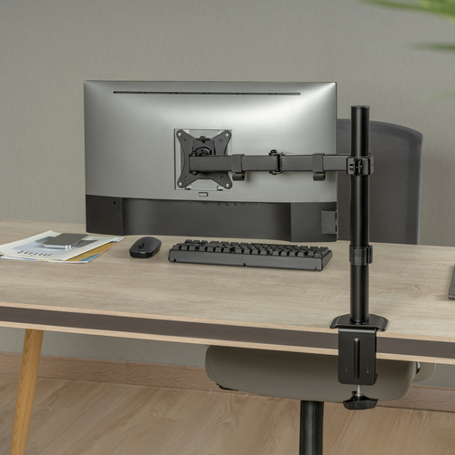 AISENS - SOPORTE DE MESA ECO GIRATORIO E INCLINABLE PARA 9KG (3 PIVOTES, 1 BRAZO) DE 17-32, NEGRO