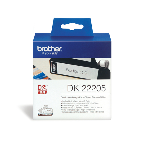 BROTHER Rollo de Papel Continuo de 62mm x 30,48m
