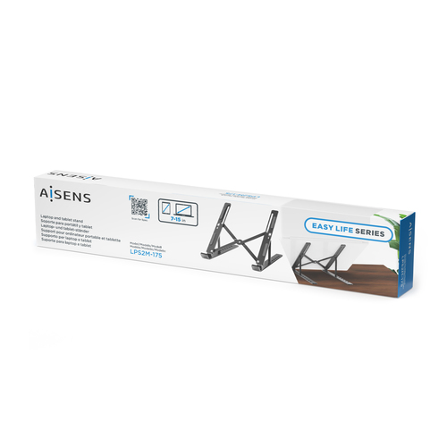 AISENS - SOPORTE DE SOBREMESA AJUSTABLE PARA PORTATIL / TABLET, GRIS
