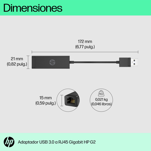 HP Adaptador USB 3.0 a RJ45 G2