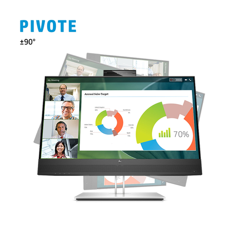 HP Monitor E24mv G4 / 23,8" / FHD / VGA-HDMI-DisplayPort-USB(A) / Regulable Altura / Webcam