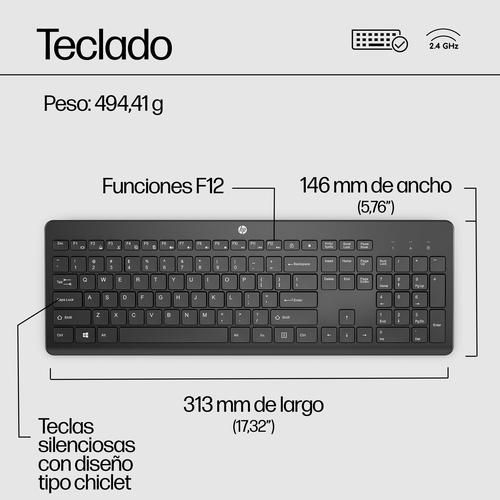 HP Teclado 230 inalambrico