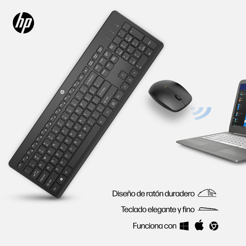 HP Combo 230 Teclado + Raton inalambricos Blanco