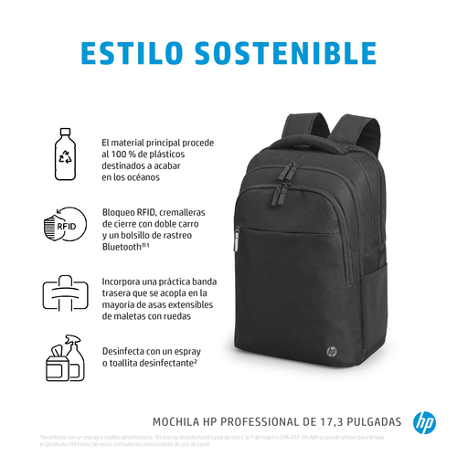 HP Mochila PROFESSIONAL para portatil de 17,3"