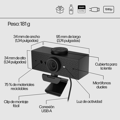 HP Webcam 620 FHD USB