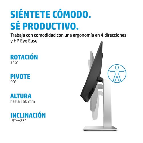 HP Monitor E24m G4 / 23,8" / FHD / HDMI-DisplayPort-USB(A)-USB(C) / Regulable Altura / Webcam