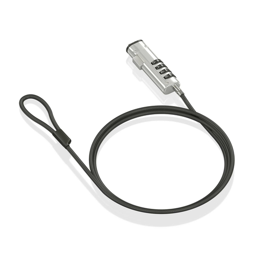 AISENS - CABLE DE SEGURIDAD TIPO NANO CON CERRADURA DE COMBINACION PARA ORDENADOR, MONITOR, PORTATIL 1.5M