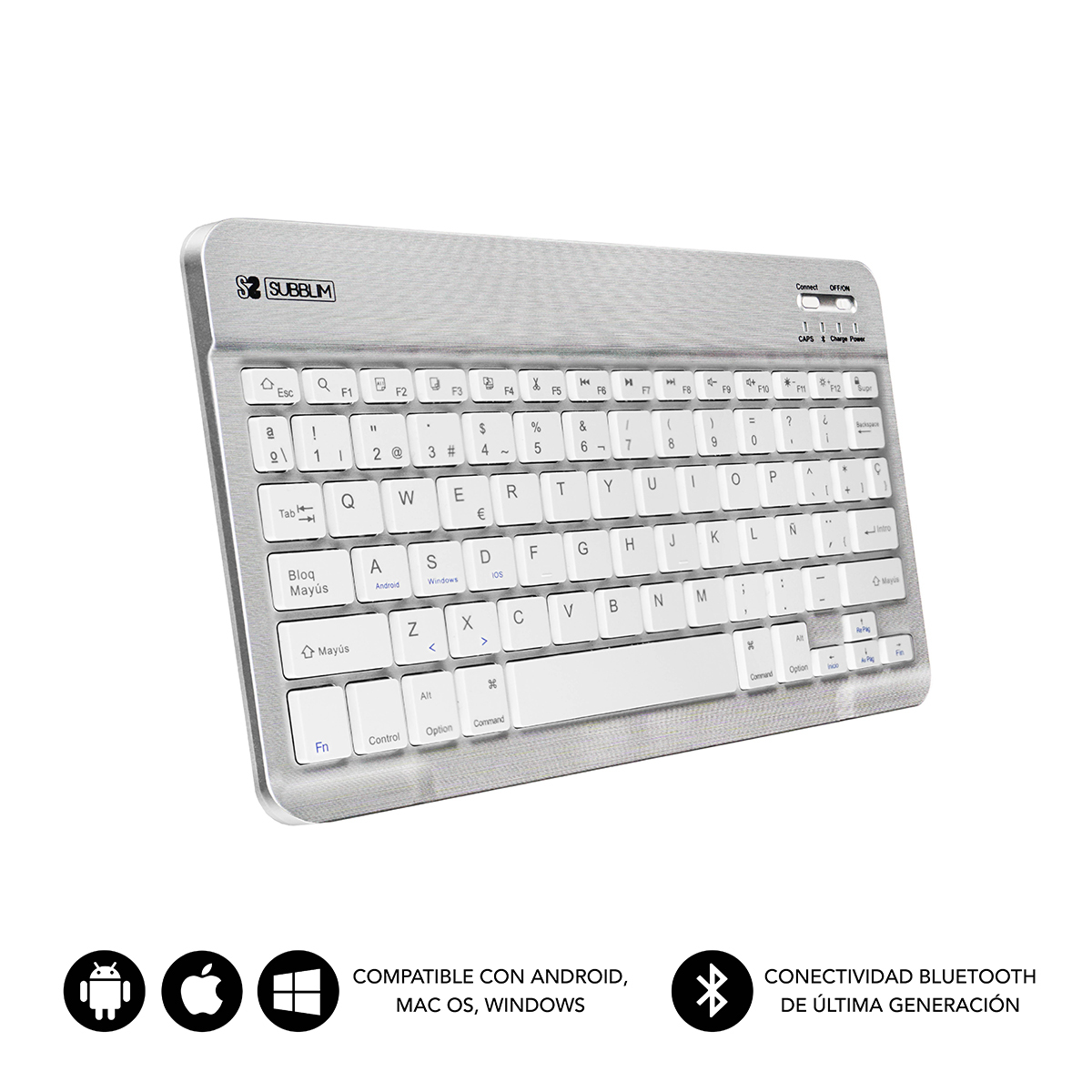 SUBBLIM Teclado Smart BT Keyboard Silver