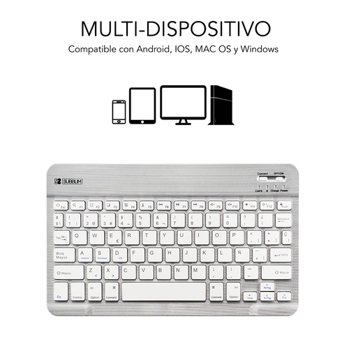SUBBLIM Teclado Smart BT Keyboard Silver