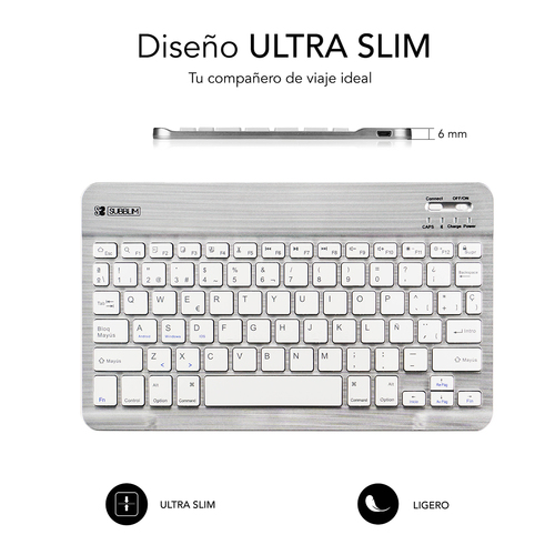 SUBBLIM Teclado Smart BT Keyboard Silver