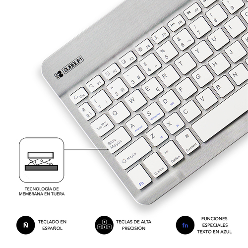 SUBBLIM Teclado Smart BT Keyboard Silver