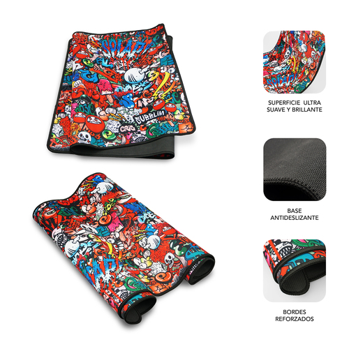 SUBBLIM Alfombrilla Graffiti XL Mouse Pad