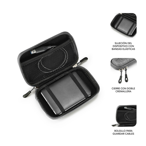 SUBBLIM Organizador HDD Business Case 2,5" Grey