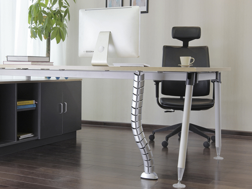 Equip Organizador de Cables Doble Canal Color Plata