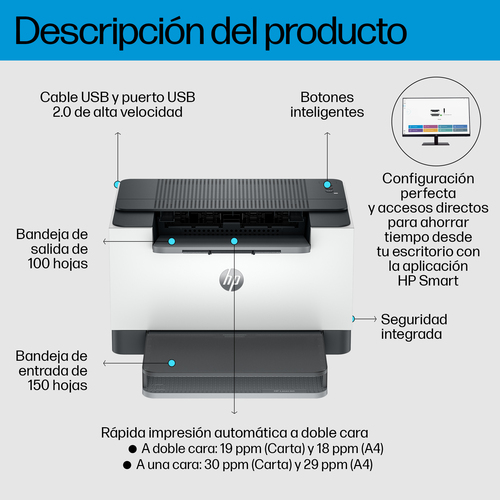 HP Impresora laser monocromo LaserJet  M209d