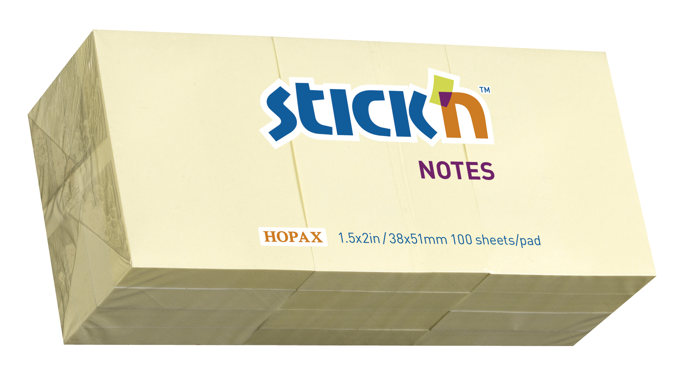 STICK'N Pack 3 Taco de notas 38x51mm 100h Amarillo (21003)