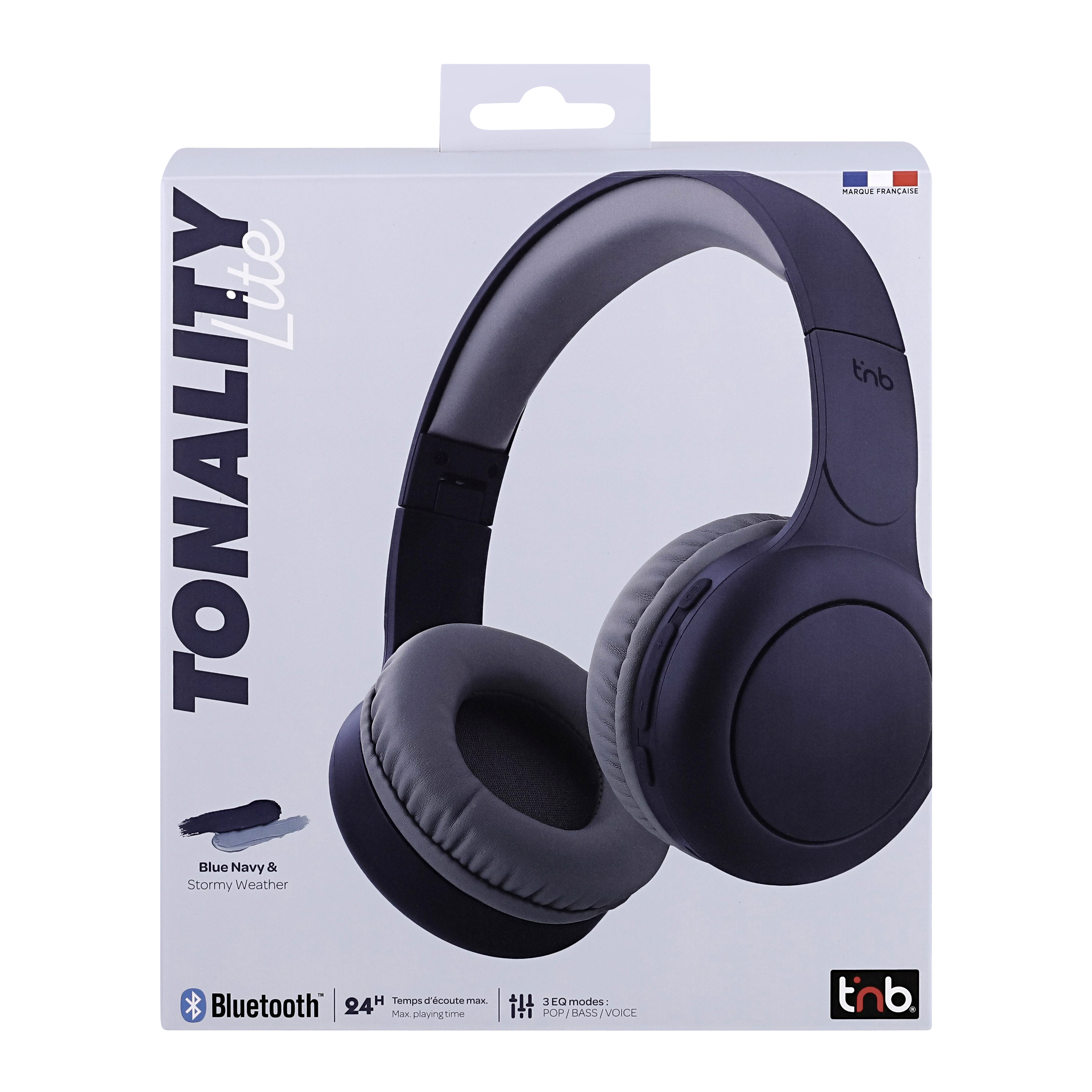 TNB TONALITY - Auriculares supraaurales On-ear Bluetooth headphones - navy blue & storm gray