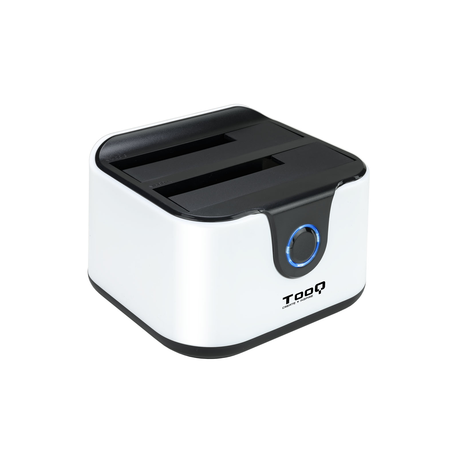 TOOQ DOCK 2xSATA 2,5"/3,5" USB 3.0 CLONE OTB NEGRO-BLAN