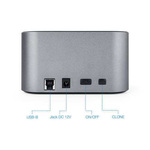 TOOQ DOCKING 2xSATA 2,5/3,5" USB 3.0/3.1 GEN1 GRIS