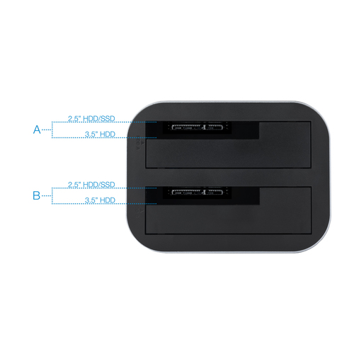 TOOQ DOCKING 2xSATA 2,5/3,5" USB 3.0/3.1 GEN1 GRIS