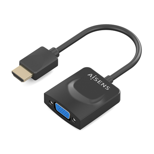 AISENS - CONVERSOR HDMI A SVGA, HDMI A/M-SVGA/H, NEGRO, 15CM