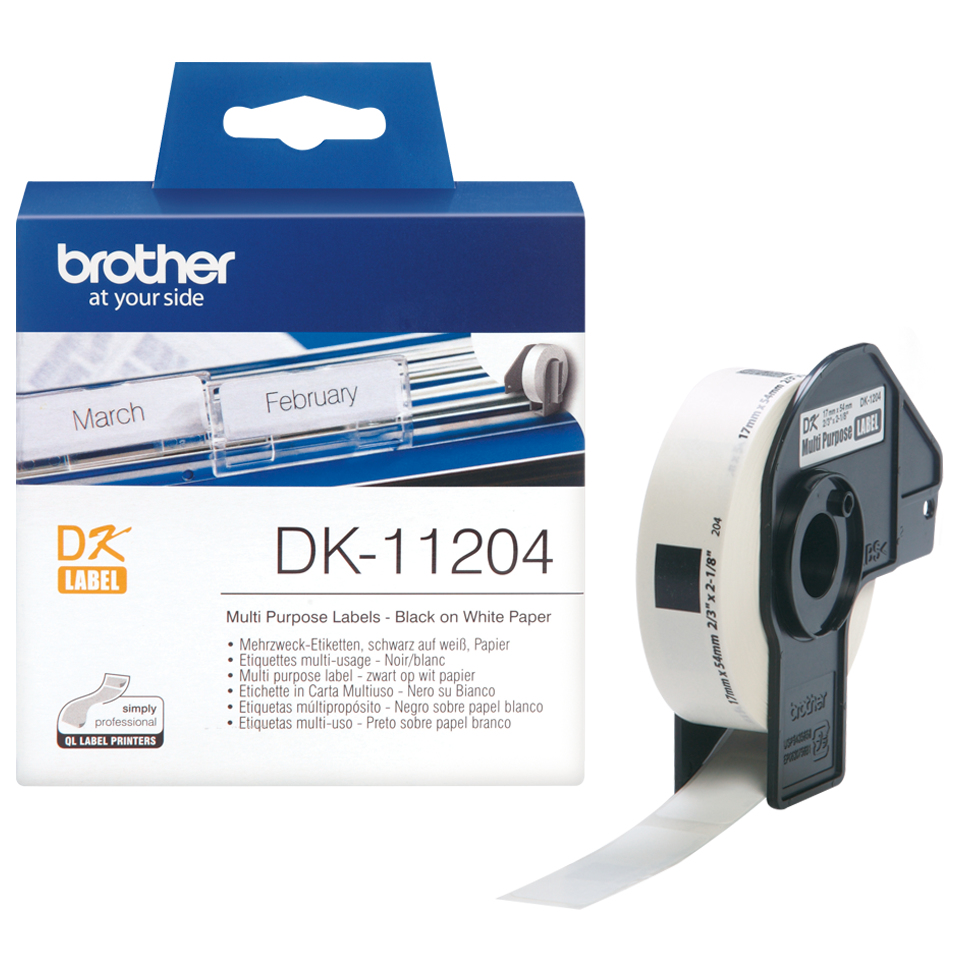 BROTHER Rollo de Etiquetas de 17x54mm de 400 Uds.