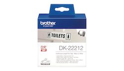 BROTHER Rollo de Cinta de Pelicula Plastica Continua Blanca de 62mm x 15,24m