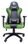 Talius silla Gecko V2 gaming negra/verde, brazos fijos, butterfly, base nylon, ruedas nylon