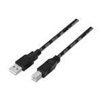 AISENS - CABLE USB 2.0 IMPRESORA, TIPO A/M-B/M, NEGRO, 3.0M