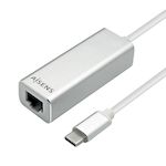 AISENS - CONVERSOR USB3.1 GEN1 USB-C A ETHERNET GIGABIT 10/100/1000 MBPS, 15CM