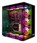 Talius caja Atx gaming Cronos Negra RGB cristal templado USB 3.0 (Incluye 3 ventiladores)