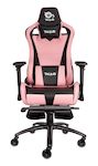 Talius silla Caiman V2 gaming negra/rosa reposapies, 4D, Frog, base metal, ruedas 75mm silicona, gas