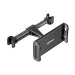 AISENS - SOPORTE COCHE AJUSTABLE (1 PIVOTE) PARA REPOSACABEZAS PARA TELEFONO / TABLET, NEGRO