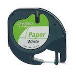 DYMO Cinta LT 12mmx4mt -Negro/Blanco Papel