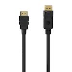 AISENS - CABLE CONVERSOR DISPLAYPORT A HDMI, DP/M-HDMI/M, NEGRO, 1.5M